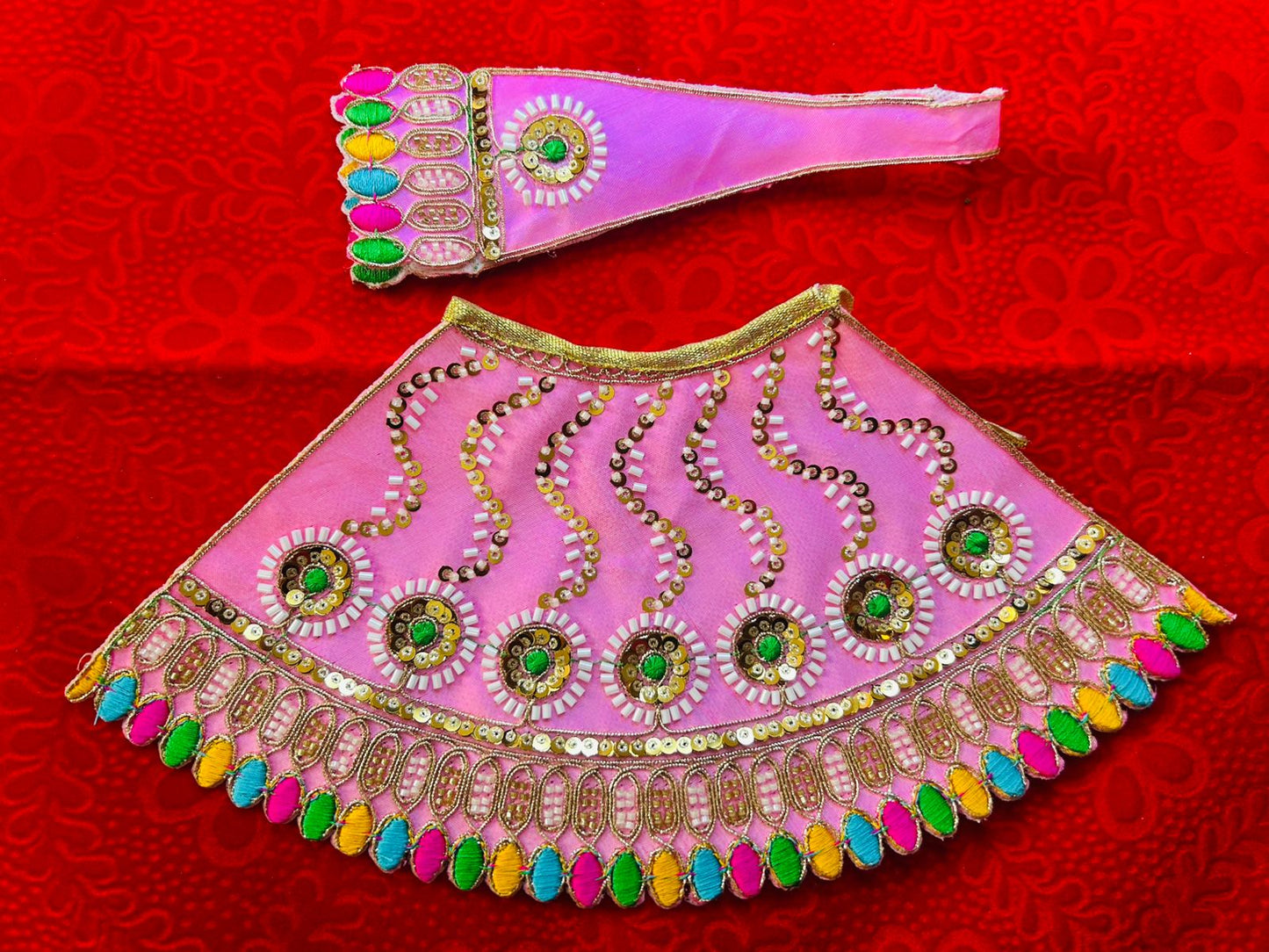 Heavy Mata Rani Dress Lehenga and Patka Set
