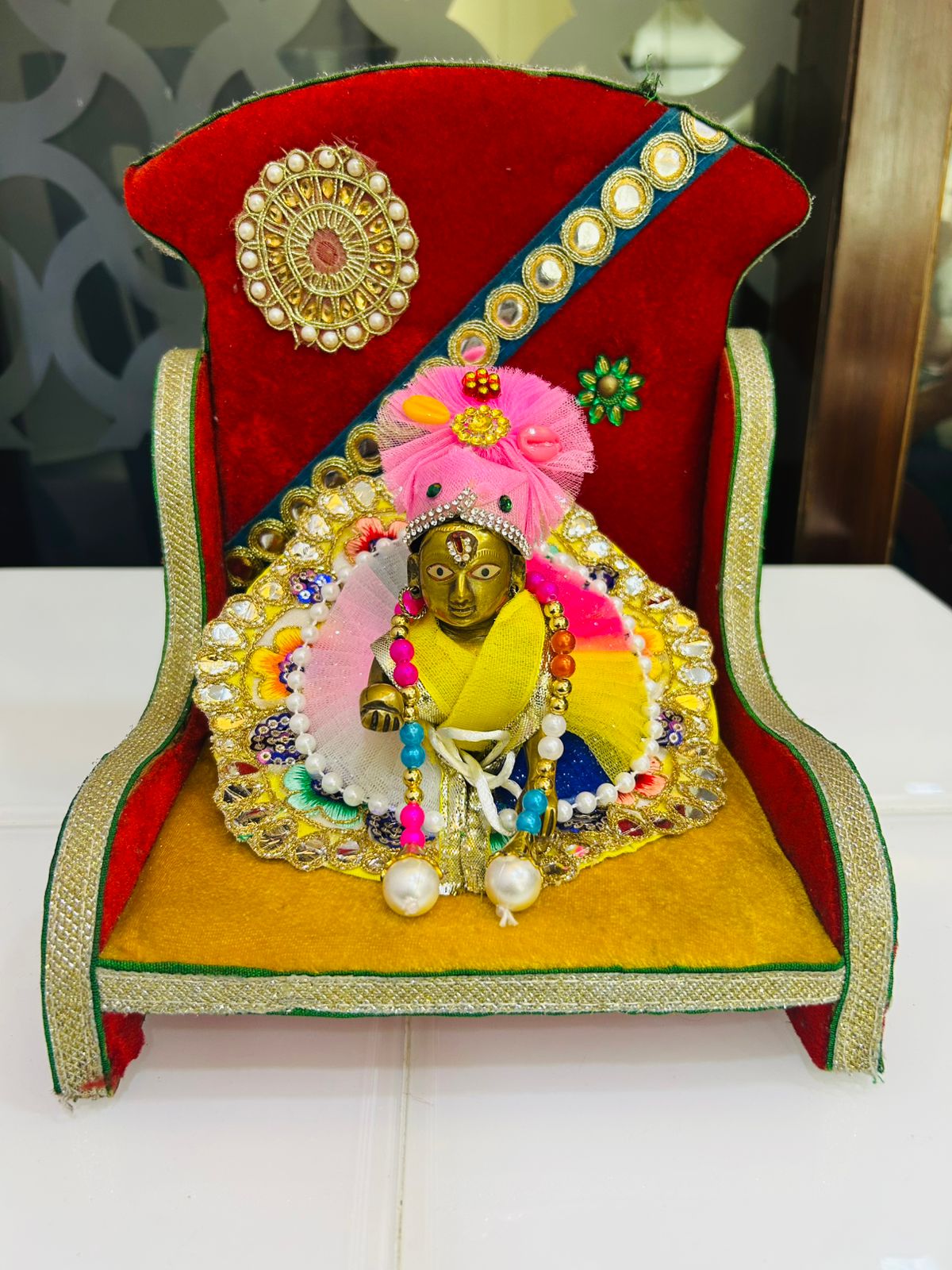 Multicolor 2 pcs set of Laddu Gopalji