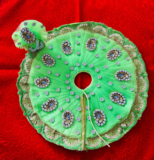 Green Heavy dress for laddu gopal ji With Pagdi Set
