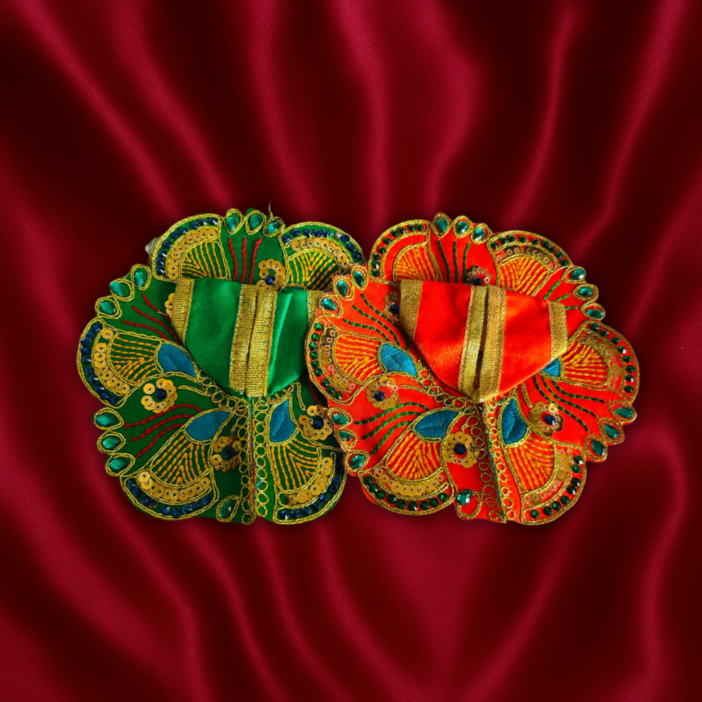 Mor Pankh Laddu Gopal Dress Pair of 2
